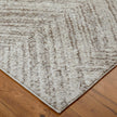 Feizy Vancouver 39NPF Modern Geometric Rug in Ivory/Tan/Brown