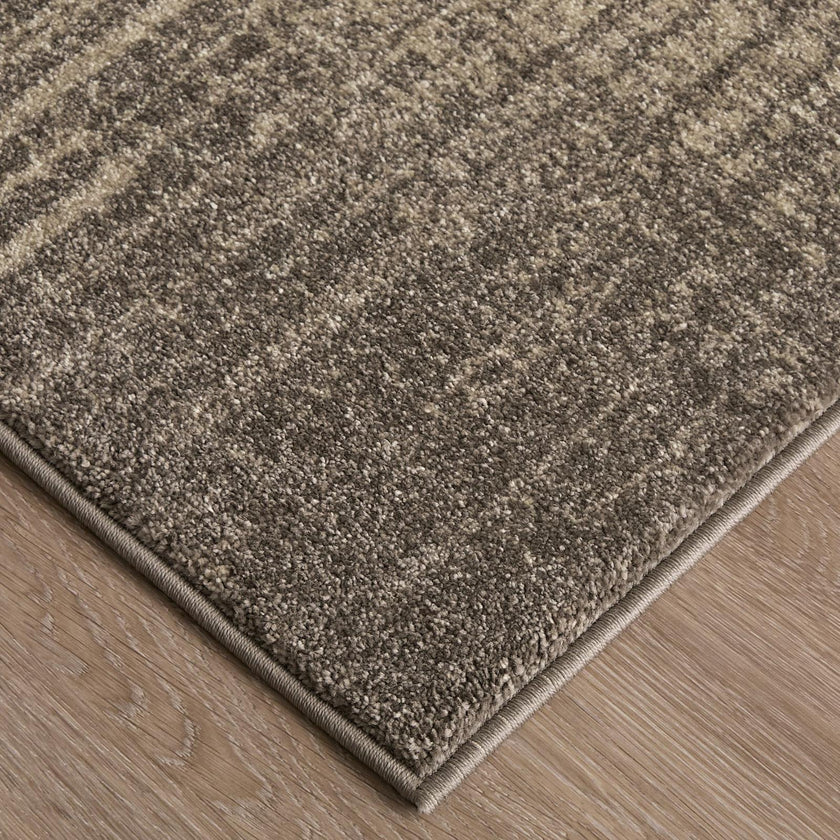 Feizy Eden 39QPF Modern Abstract Rug in Ivory/Taupe/Pink