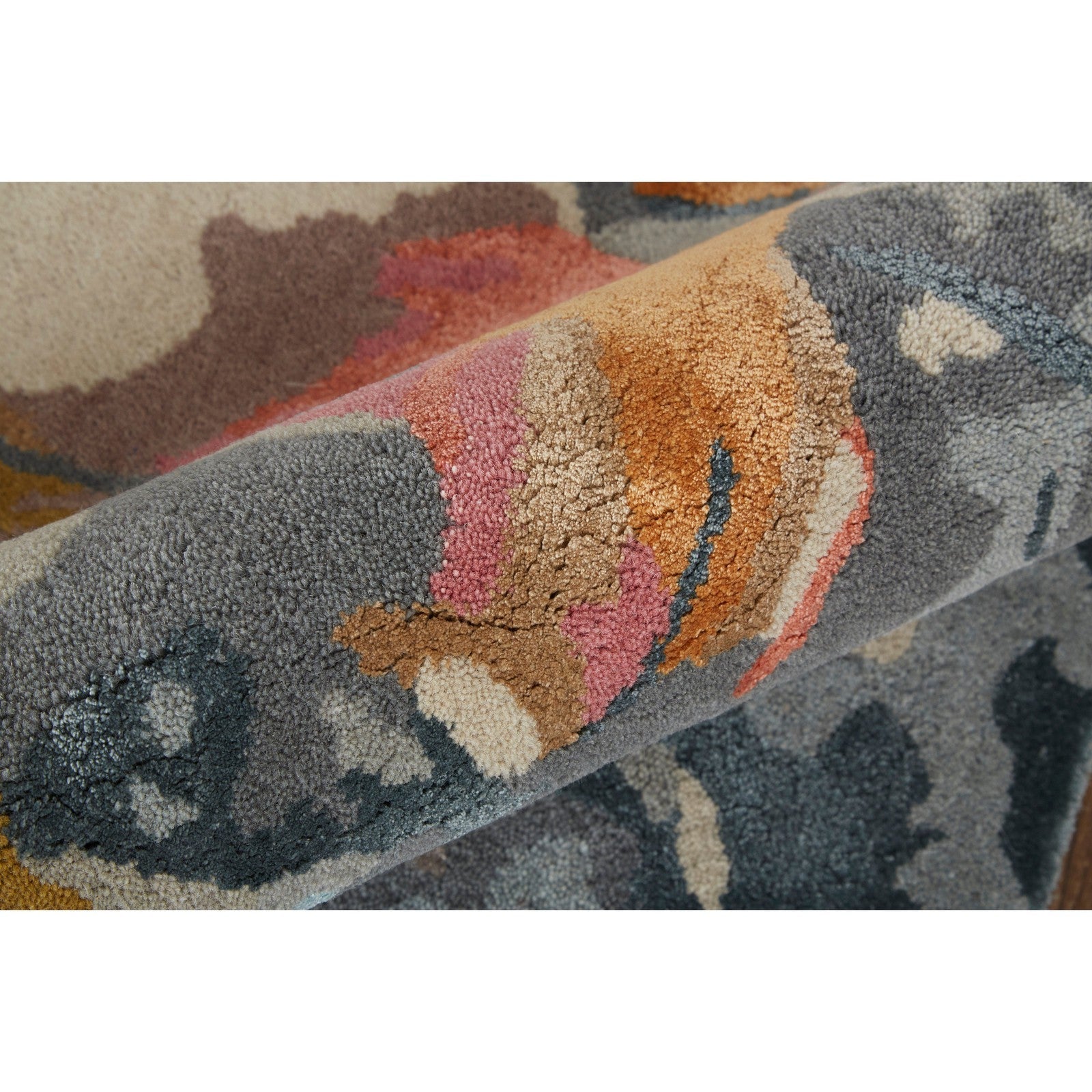 Feizy Dafney 8867F Transitional Floral & Botanical in Blue/Pink/Gray