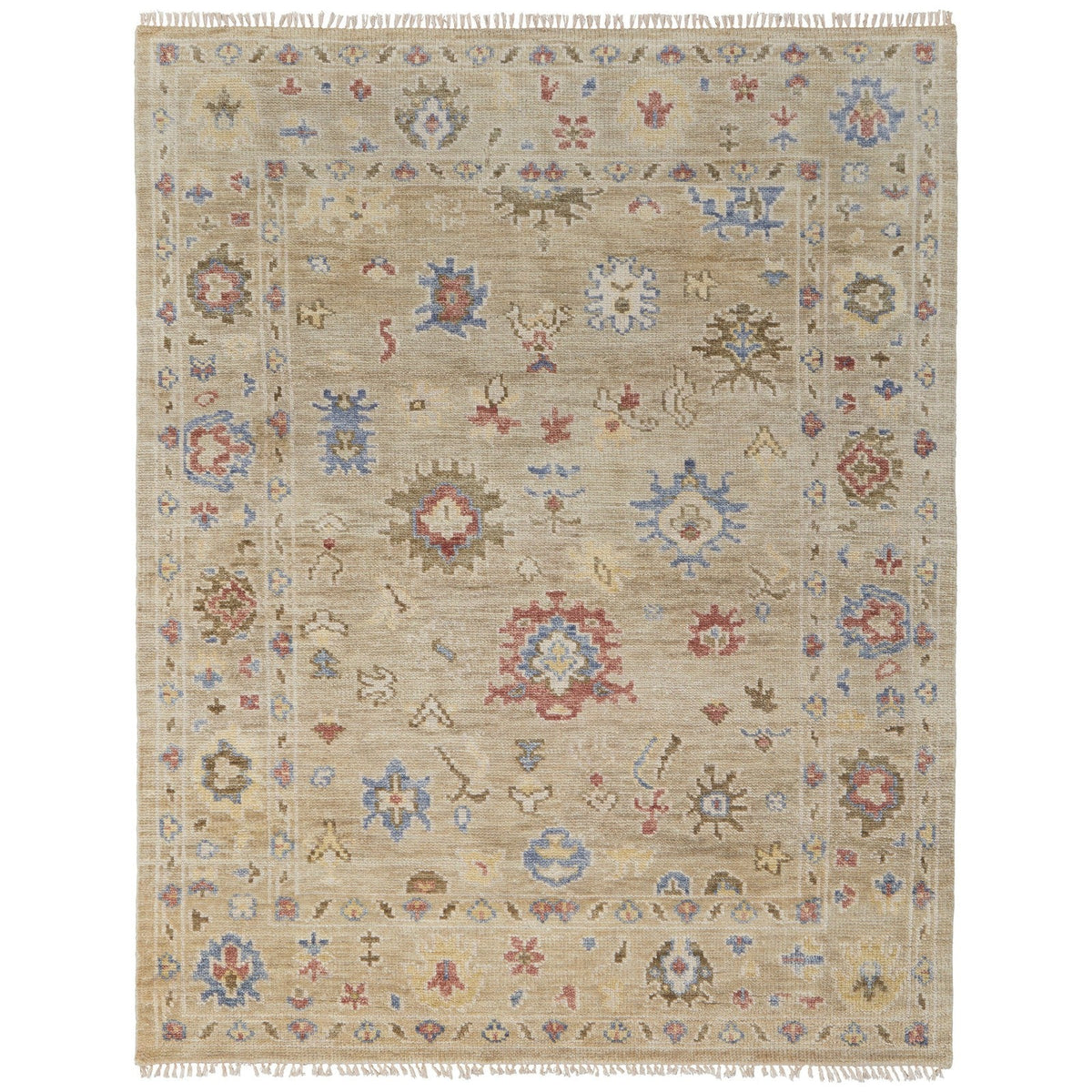 Feizy Fillmore 69CJF Transitional Floral & Botanical in Brown/Tan/Blue