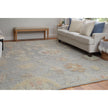 Feizy Grafton 69FMF Transitional Floral & Botanical Rug in Blue/Gray/Yellow