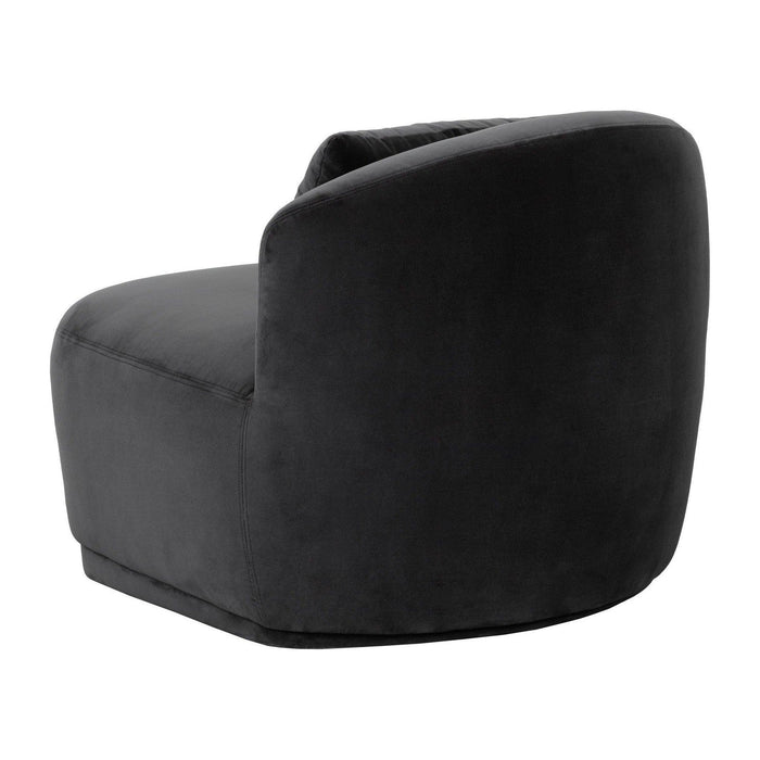 Sunpan Soraya Swivel Armless Chair - Shadow Grey