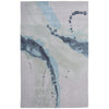 Feizy Kawai 8986F Modern Abstract Rug in Green/Blue/Ivory