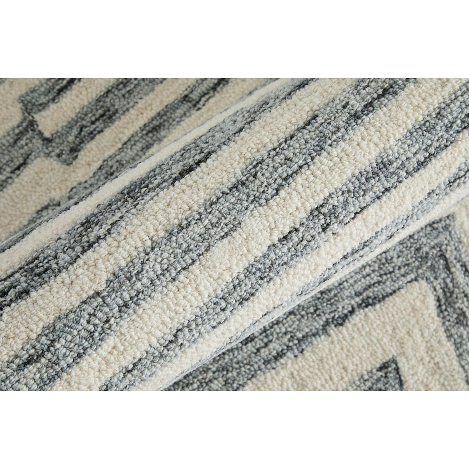 Feizy Wallace 8A42F Modern Geometric Rug in Gray/Ivory