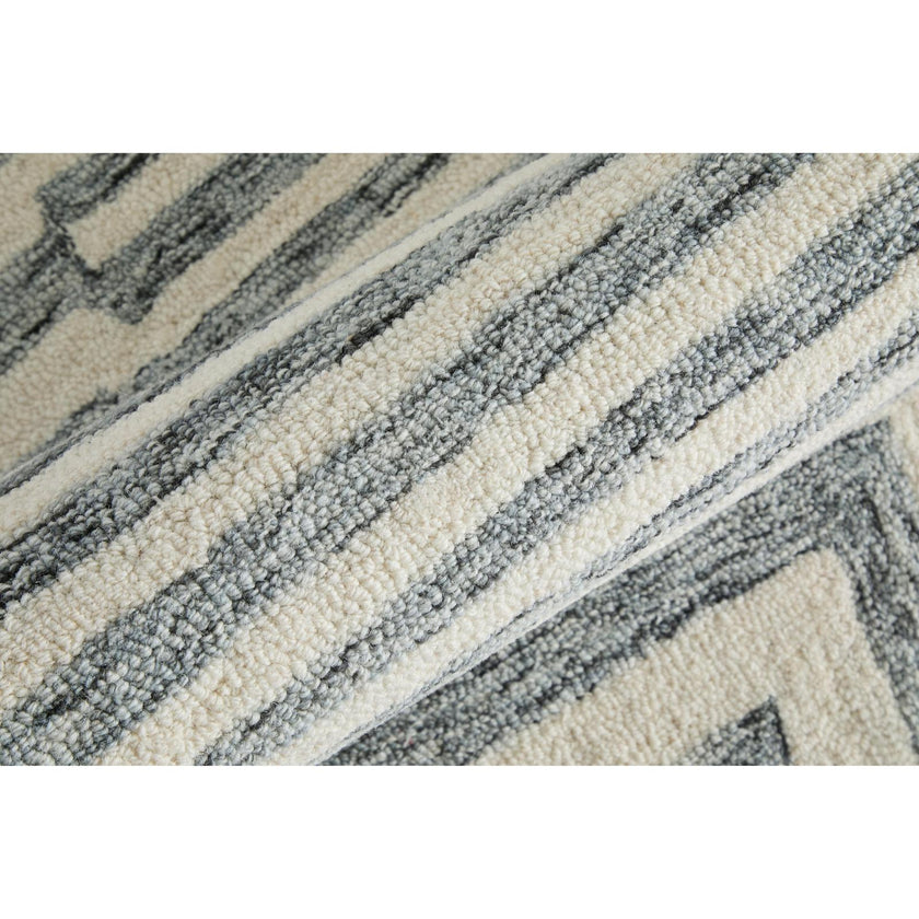 Feizy Wallace 8A42F Modern Geometric Rug in Gray/Ivory