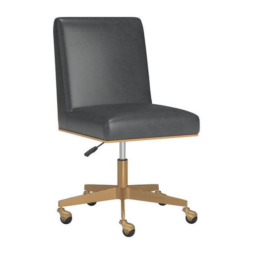 Sunpan Dean Office Chair - Brushed Brass - Bravo Portabella