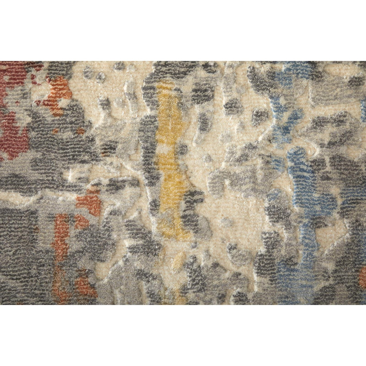 Feizy Braden 8A50F Modern Abstract Rug in Gray/Orange/Tan
