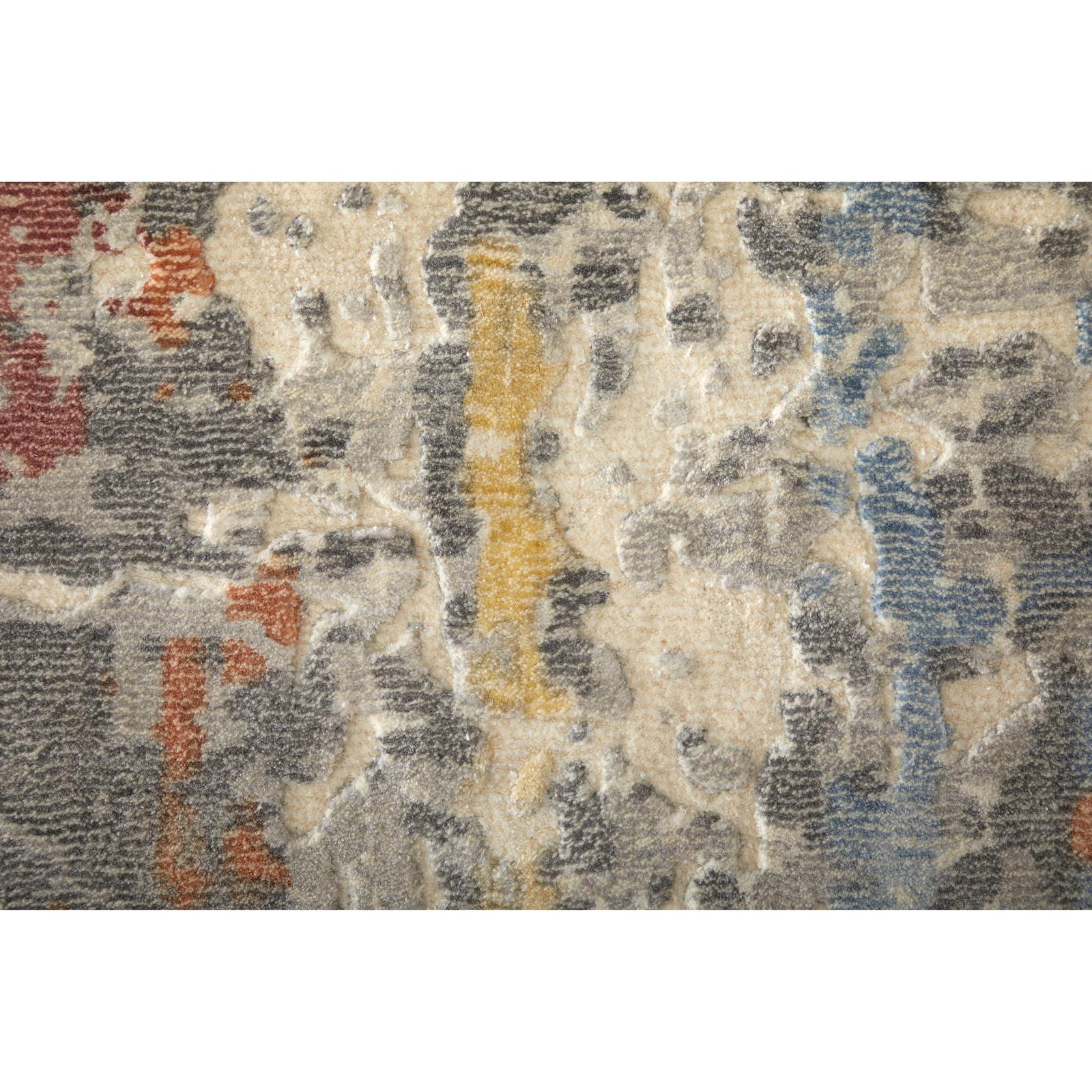 Feizy Braden 8A50F Modern Abstract Rug in Gray/Orange/Tan
