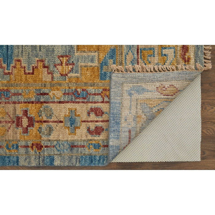 Feizy Fillmore 6944F Traditional Geometric Rug in Blue/Yellow/Red