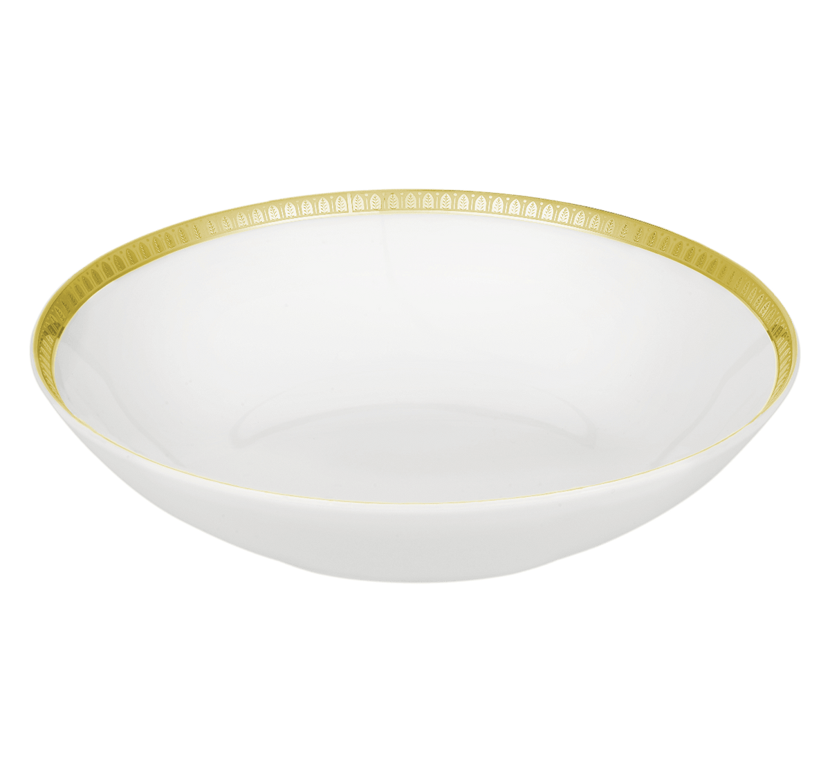 Christofle Malmaison Porcelain Soup-Cereal/Pasta Bowl Gold 19 Cm