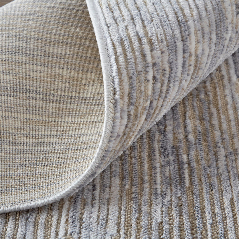 Feizy Laina 39GAF Transitional Distressed in Taupe/Silver/Tan