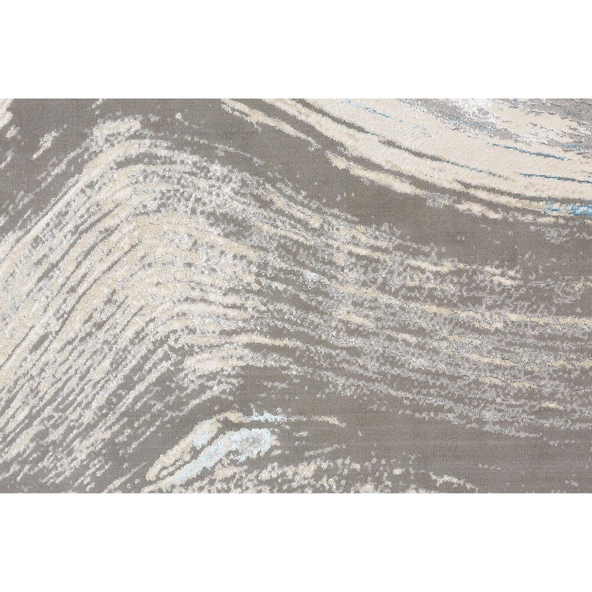 Feizy Azure 3524F Modern Abstract Rug in Gray/Ivory/Blue