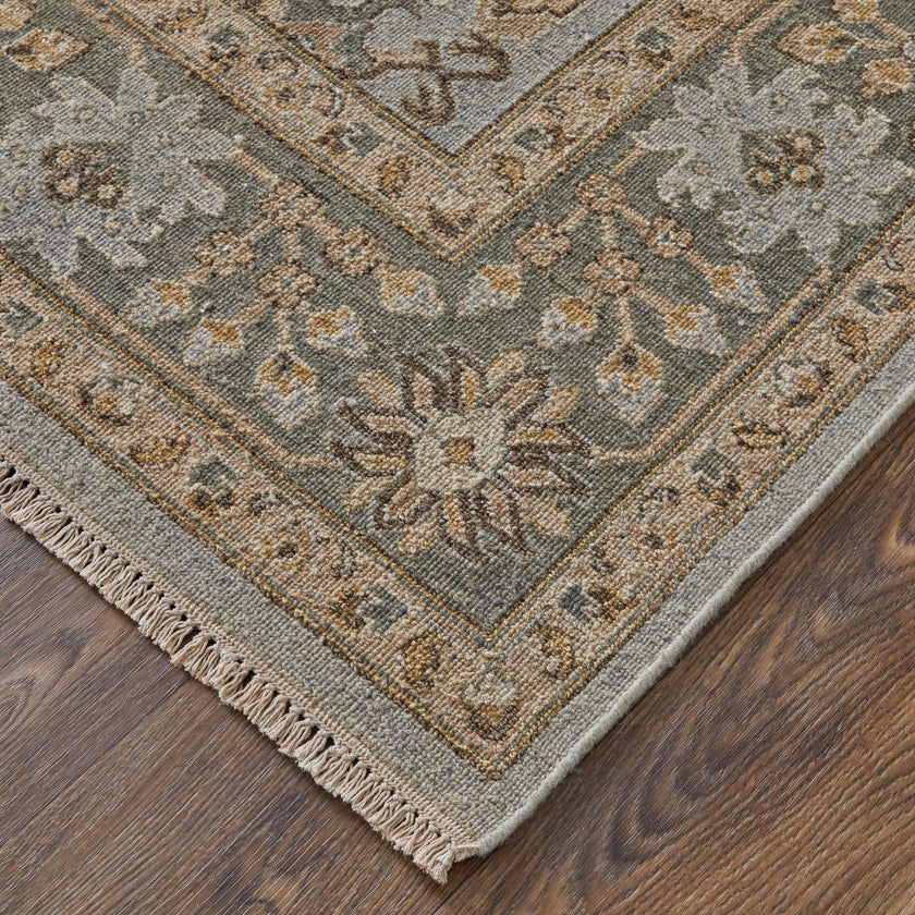 Feizy Corbitt 0612F Traditional Oriental in Blue/Gold/Gray