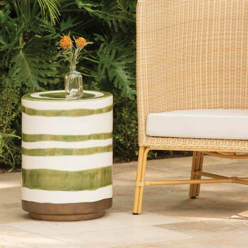 Belda Striped Outdoor Stool