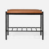 Giorgio Textured Leather Bench