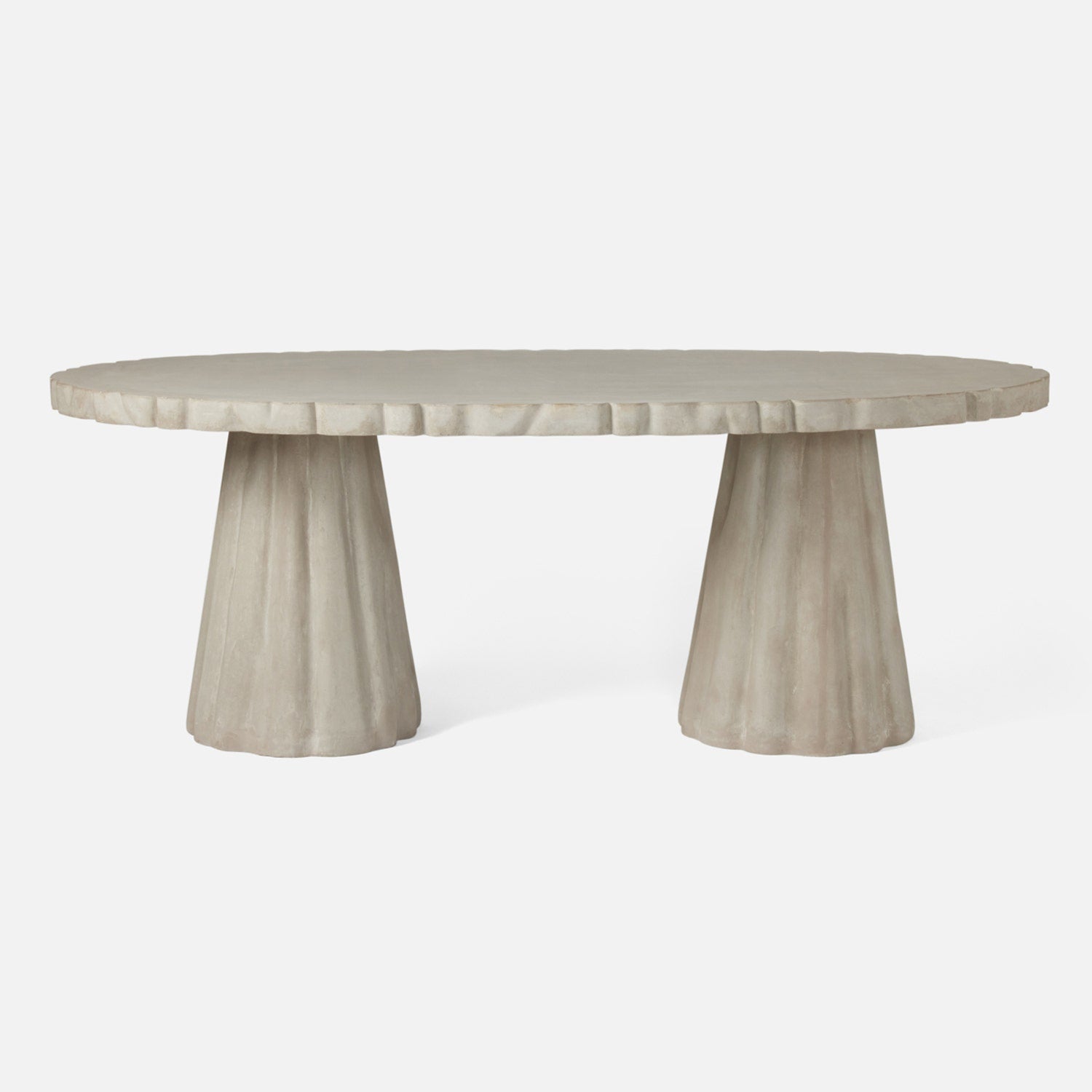 Grady Oval Scalloped Dining Table