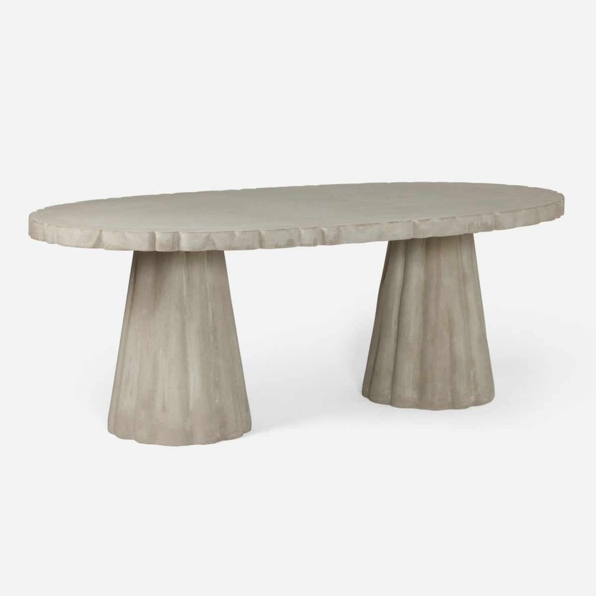 Grady Oval Scalloped Dining Table