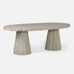 Grady Oval Scalloped Dining Table
