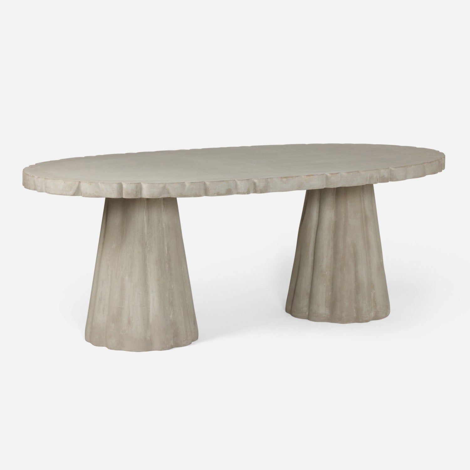 Grady Oval Scalloped Dining Table