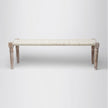 Nico White Fabric Bench