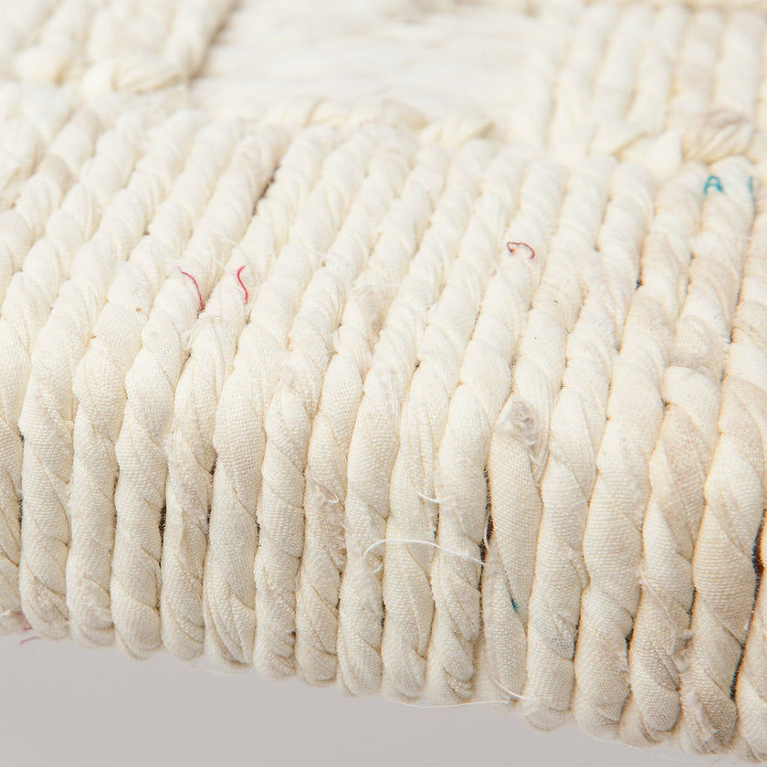 Nico White Fabric Bench