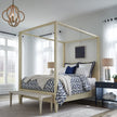Nico White Fabric Bench