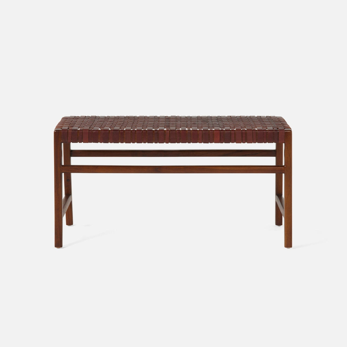 Percy Full-Grain Leather Bench
