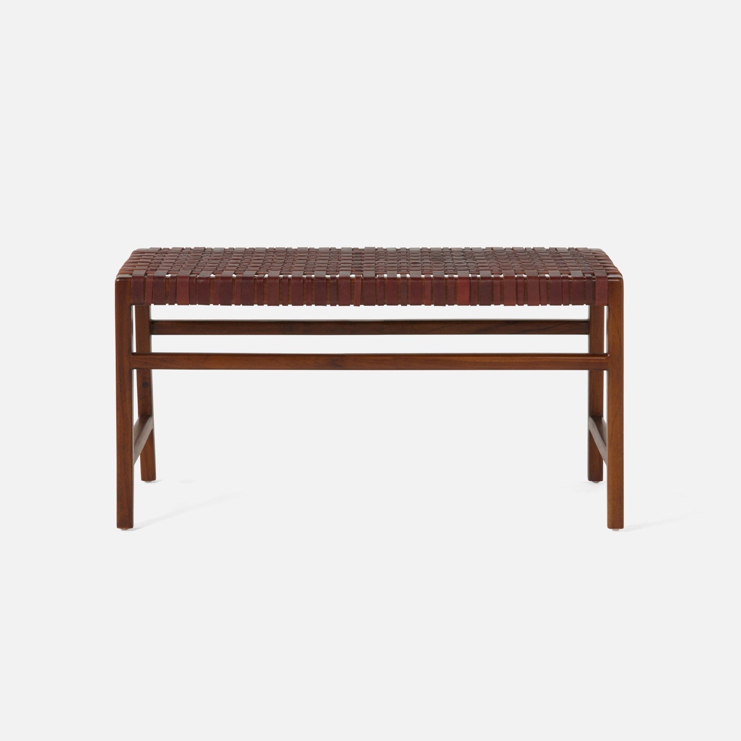 Percy Full-Grain Leather Bench