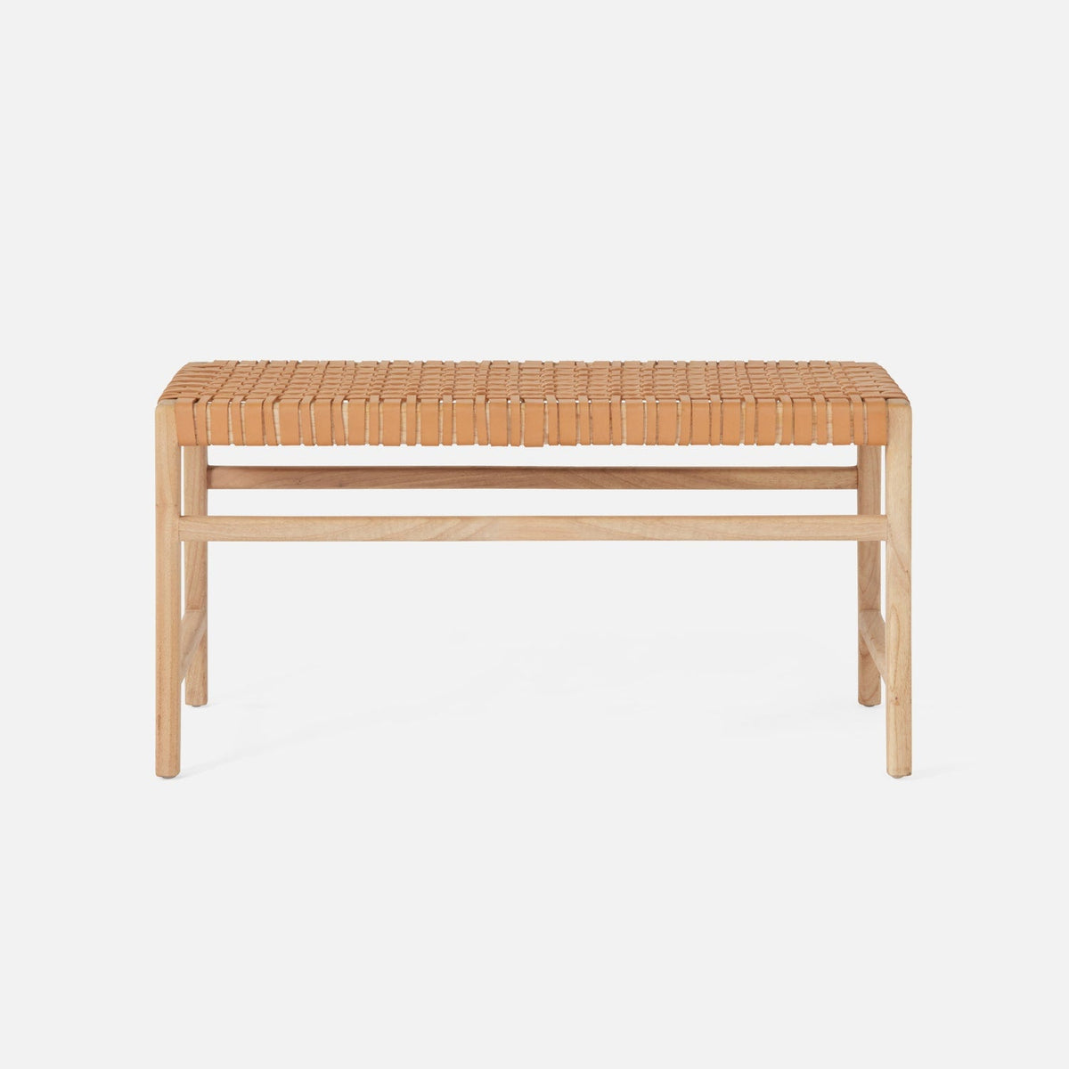 Percy Full-Grain Leather Bench
