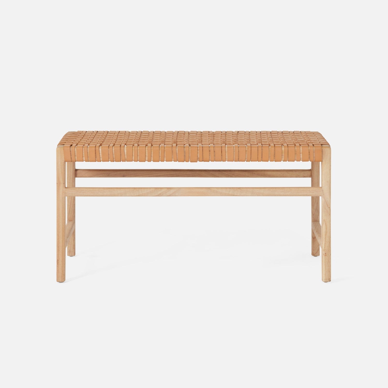 Percy Full-Grain Leather Bench