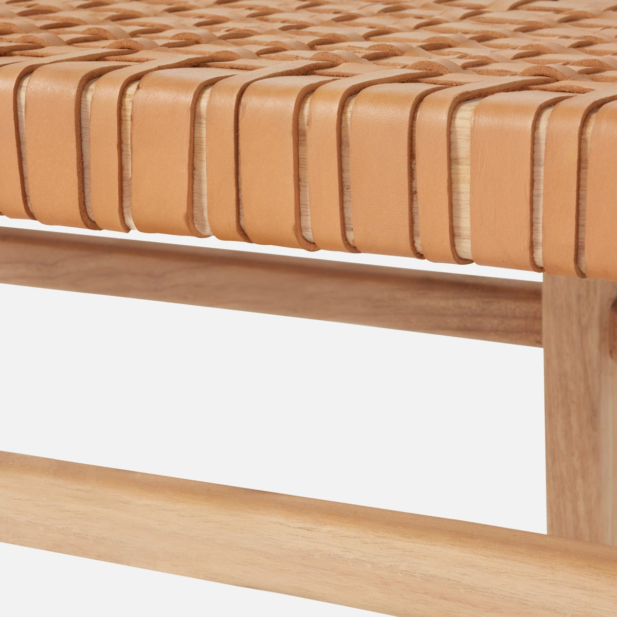 Percy Full-Grain Leather Bench