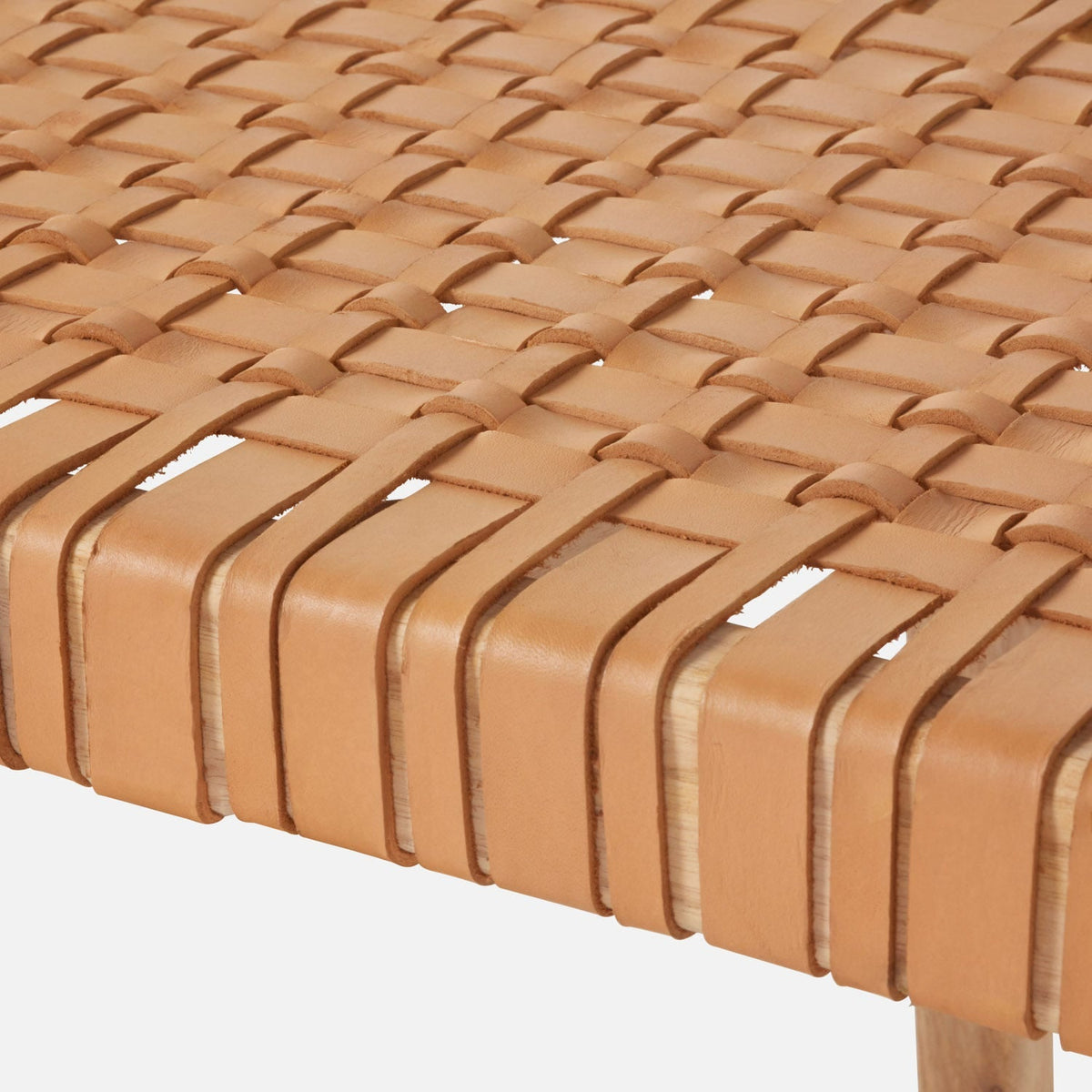 Percy Full-Grain Leather Bench