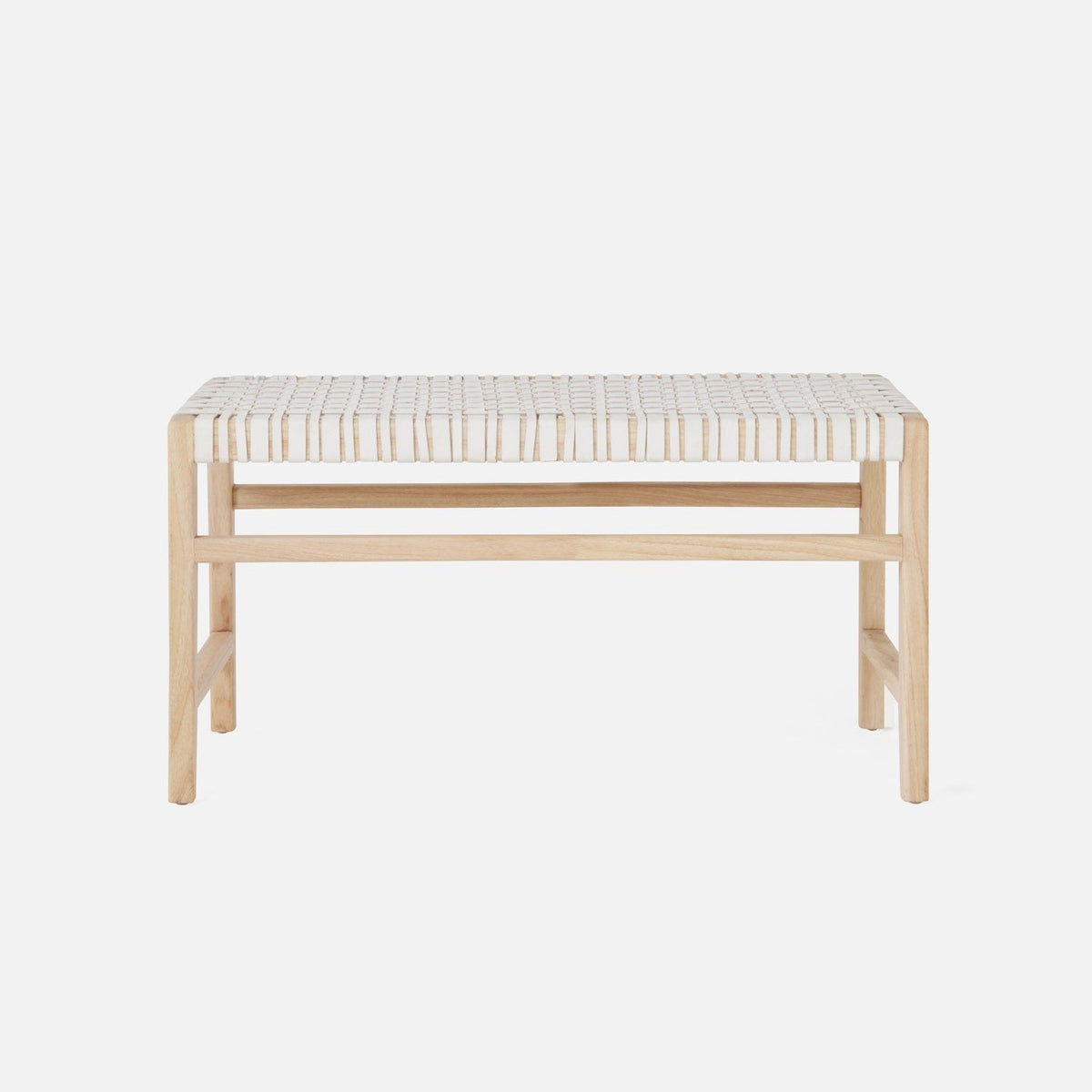 Percy Full-Grain Leather Bench