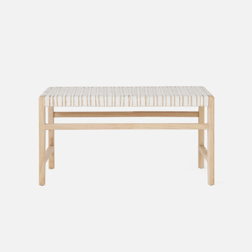 Percy Full-Grain Leather Bench