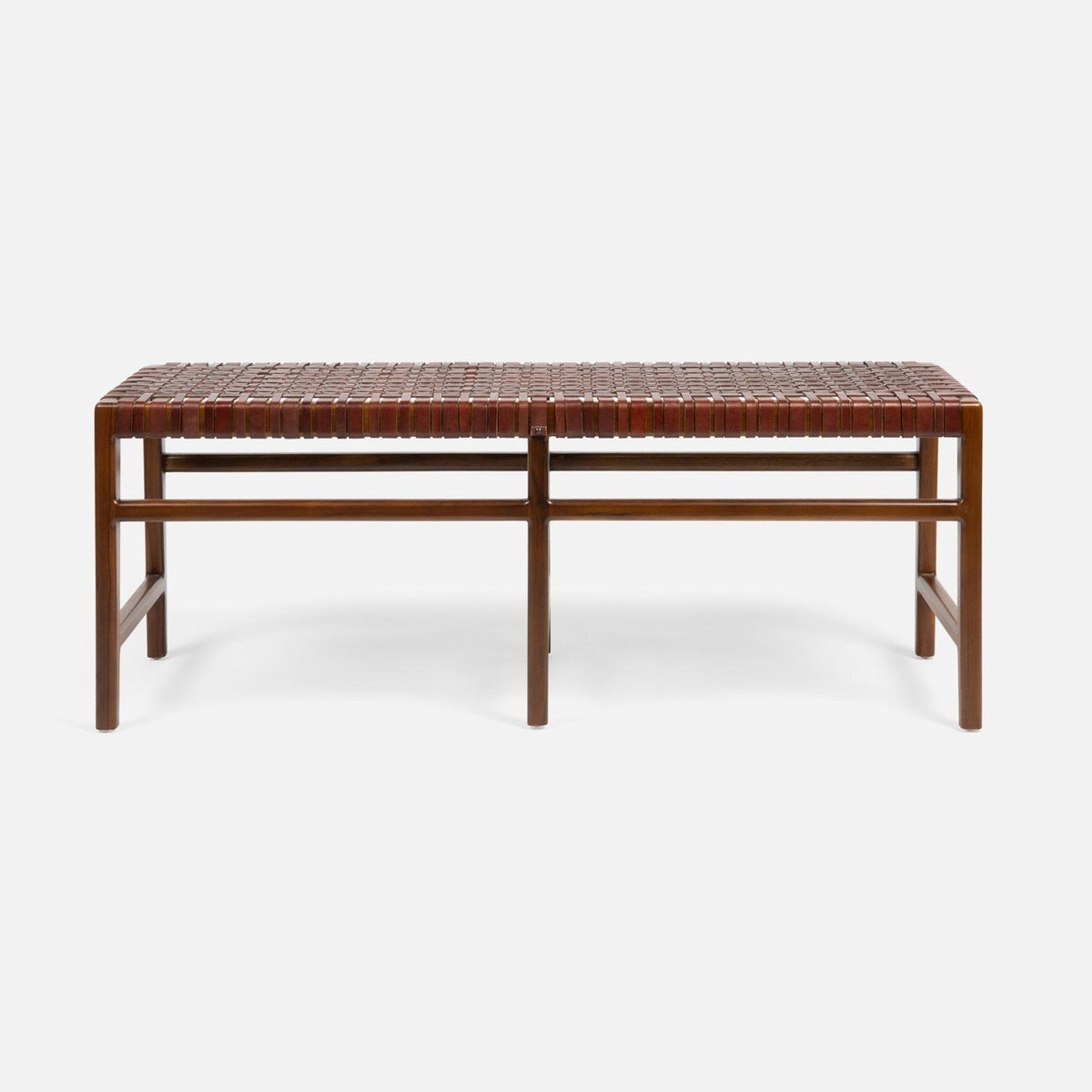 Percy Full-Grain Leather Bench