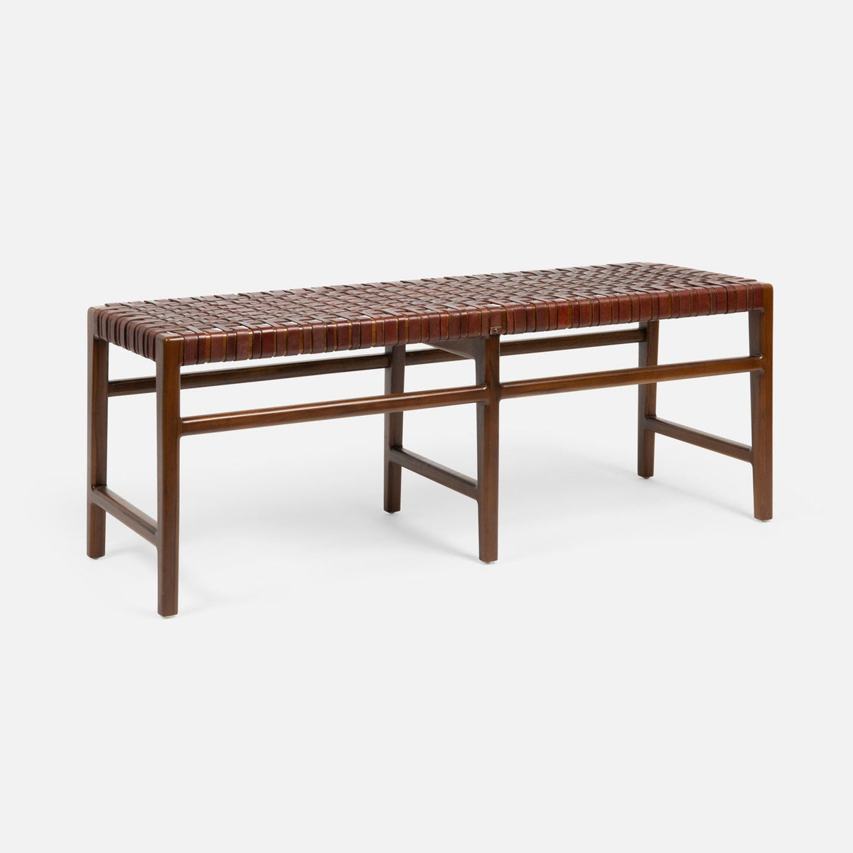 Percy Full-Grain Leather Bench