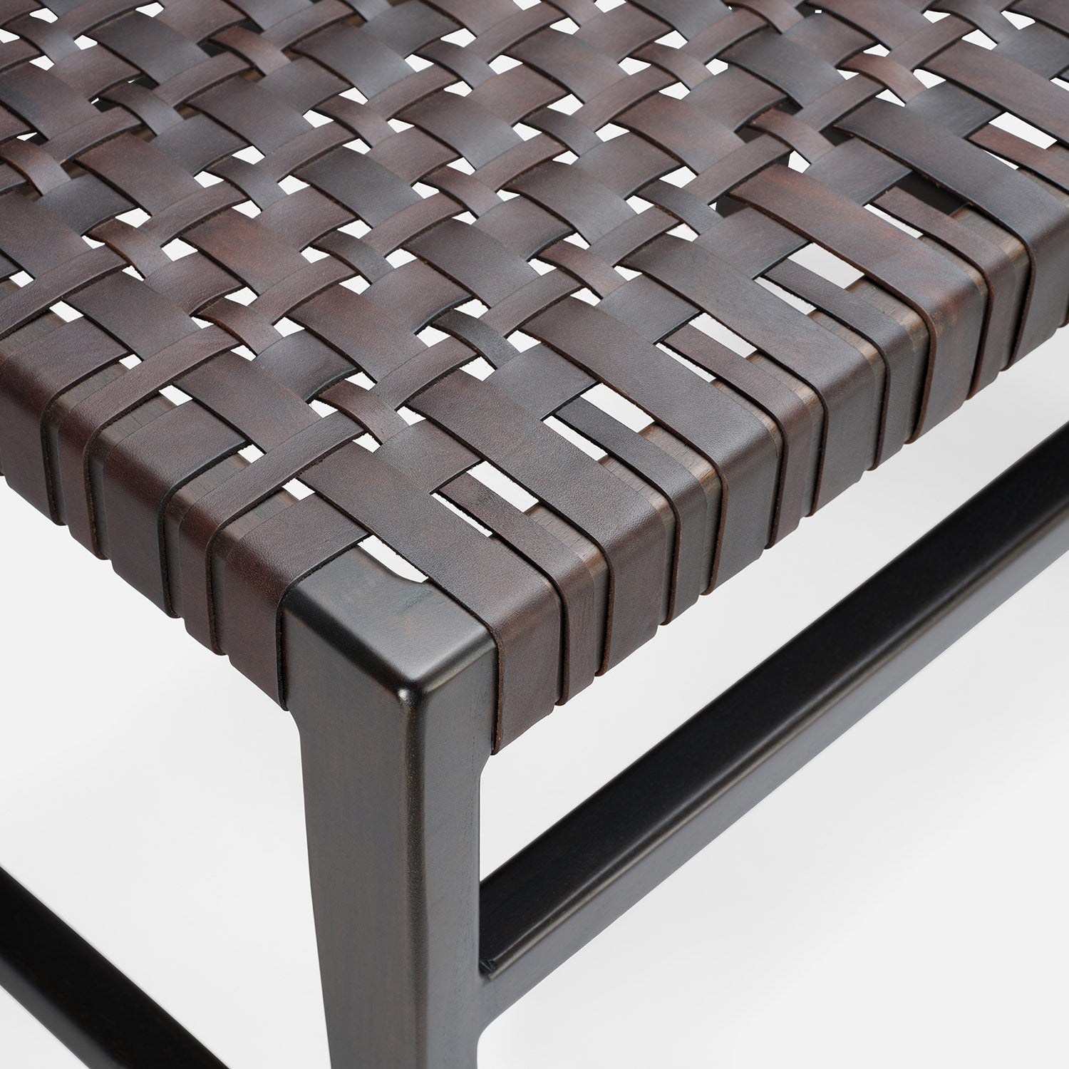 Percy Full-Grain Leather Bench