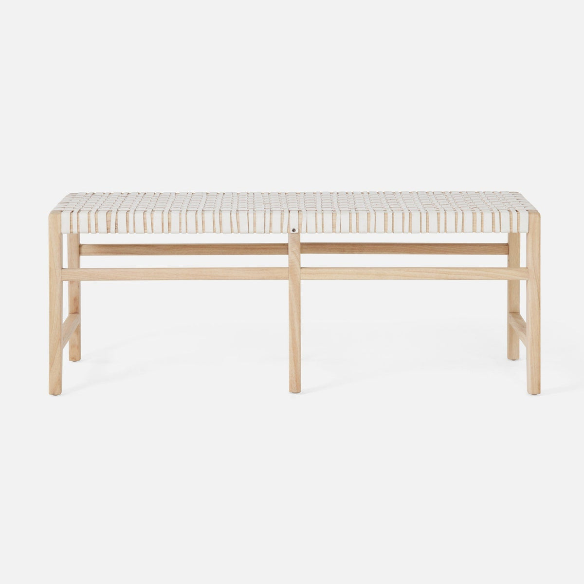 Percy Full-Grain Leather Bench
