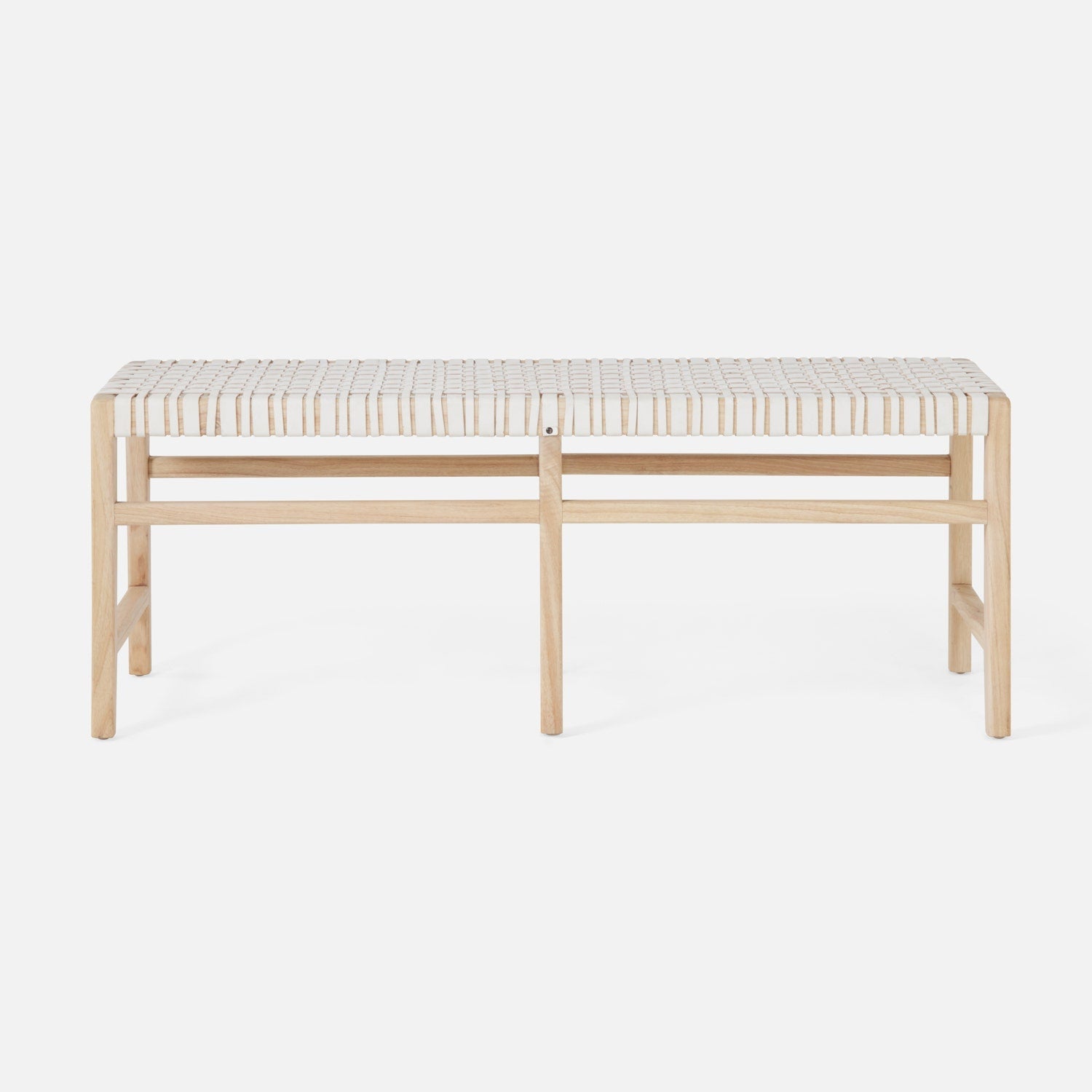 Percy Full-Grain Leather Bench