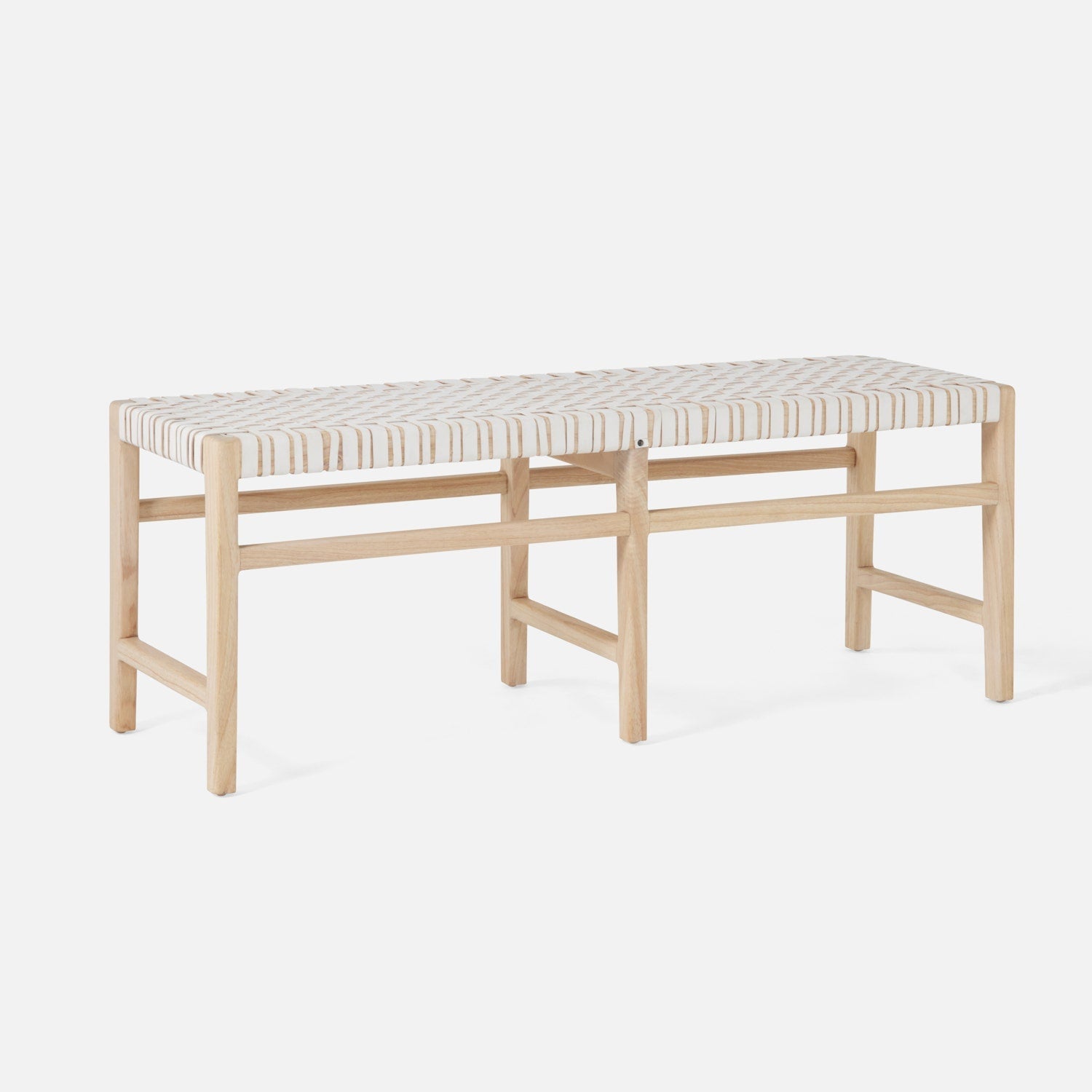 Percy Full-Grain Leather Bench
