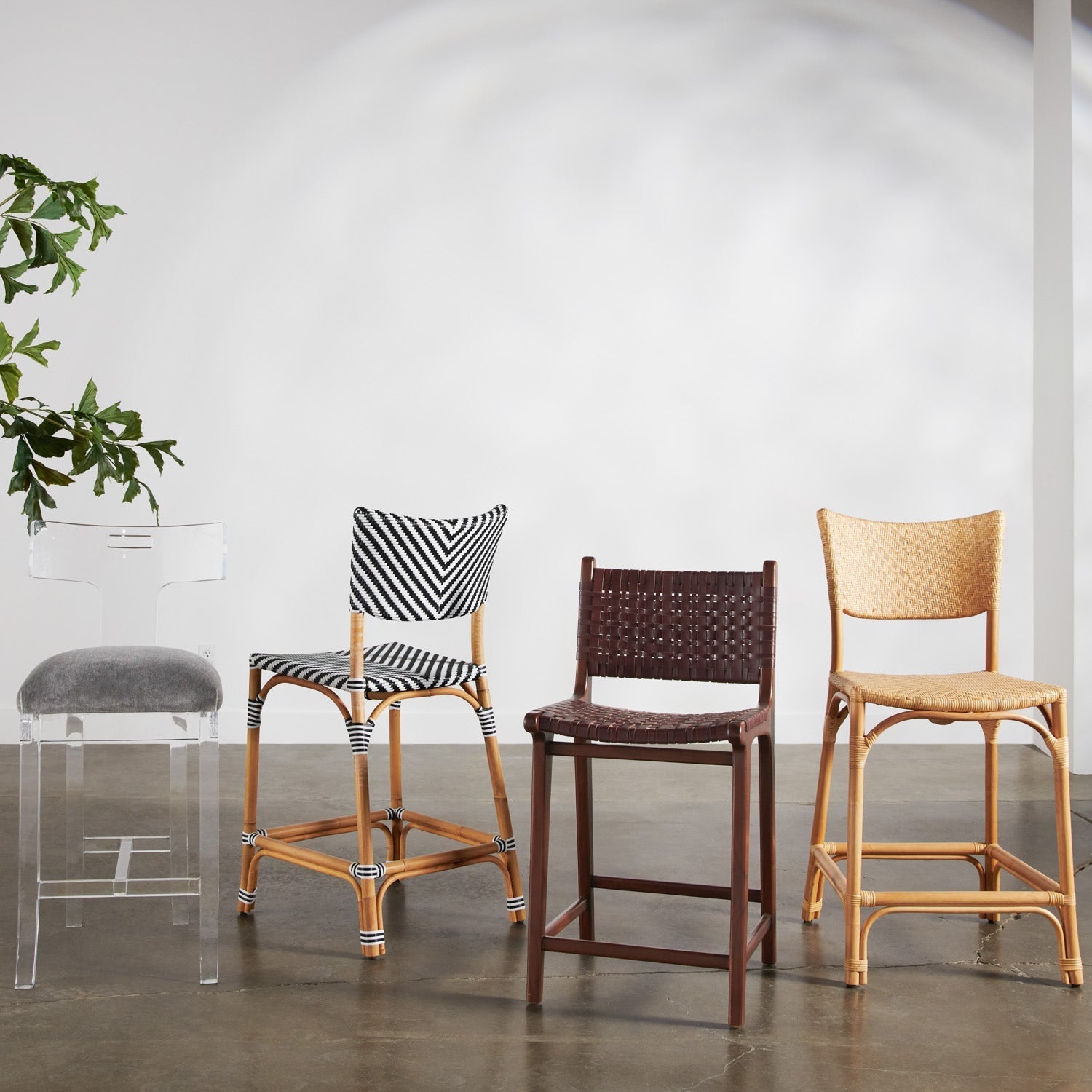 Percy Counter Stool With Backrest