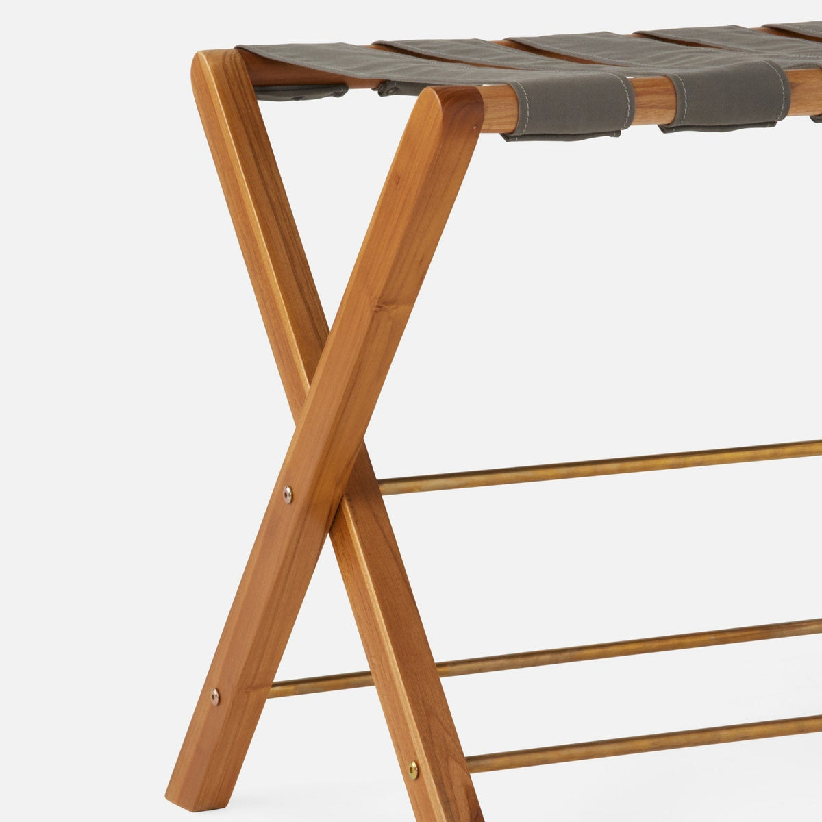 Made Goods Walvia Wood Folding Luggage Rack