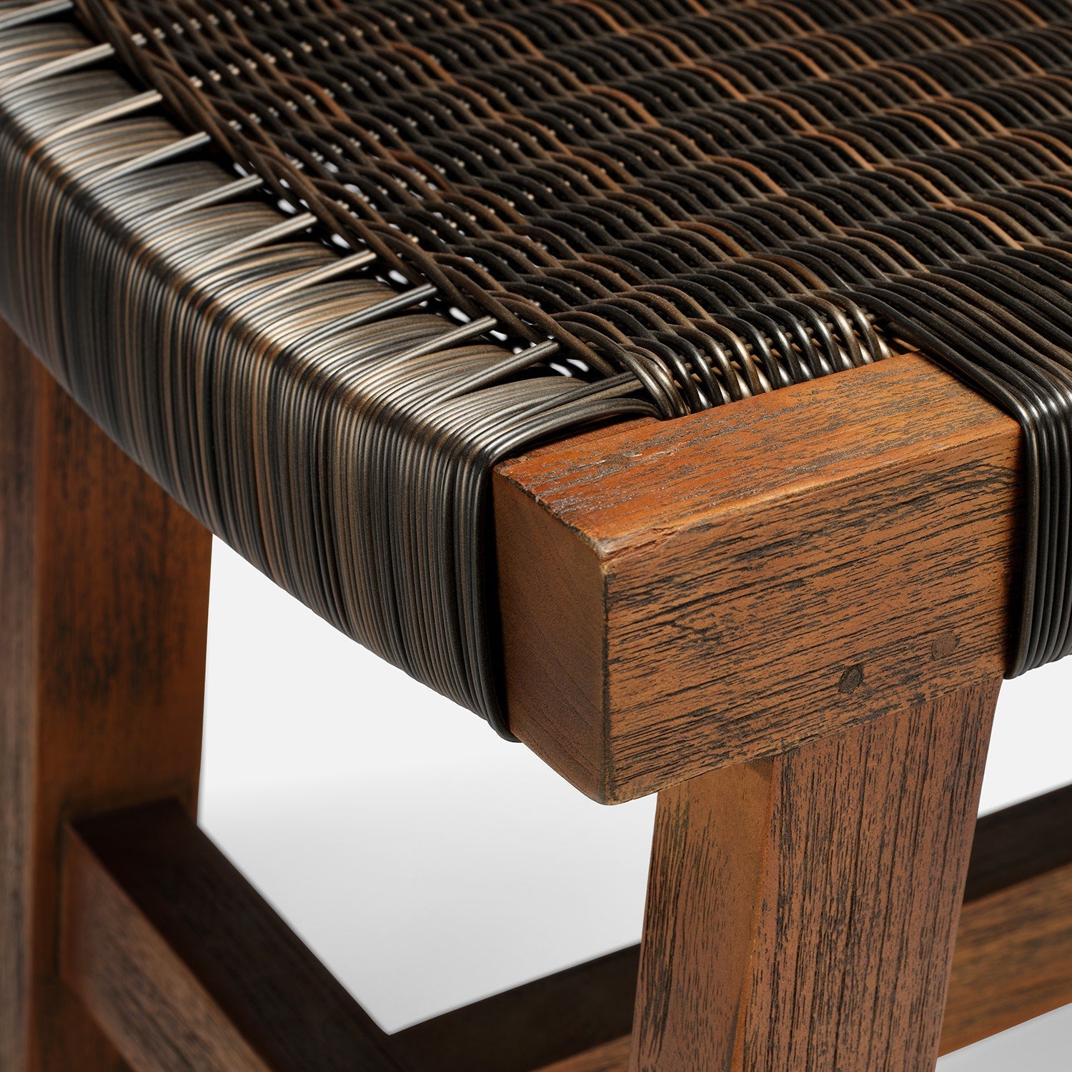 Wentworth Faux Rattan Bench