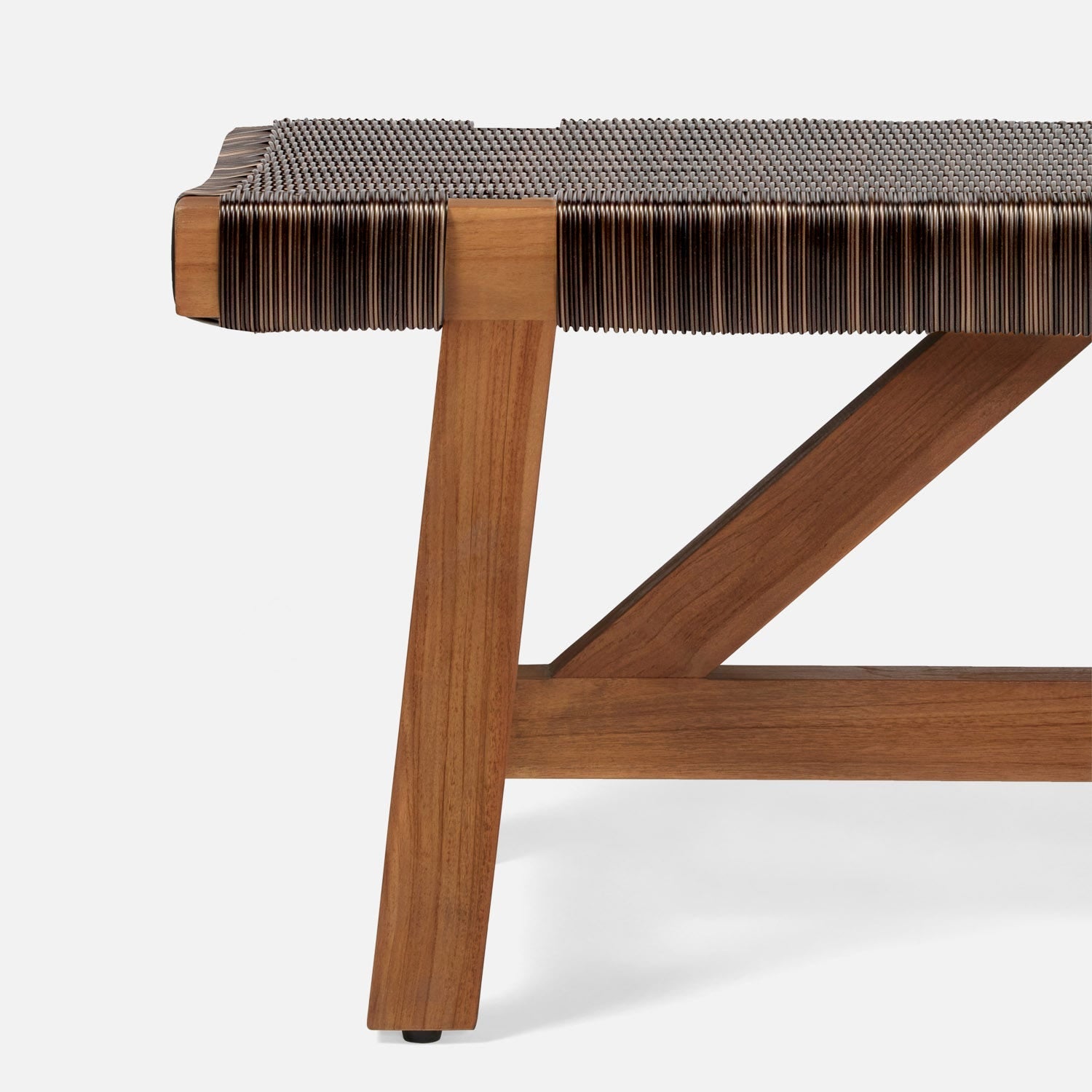 Wentworth Faux Rattan Bench