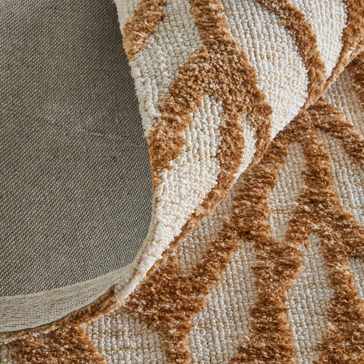 Feizy Colton 8A55F Modern Chevron Rug in Brown/Tan