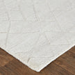 Feizy Redford 8846F Transitional Solid in Ivory/Gray