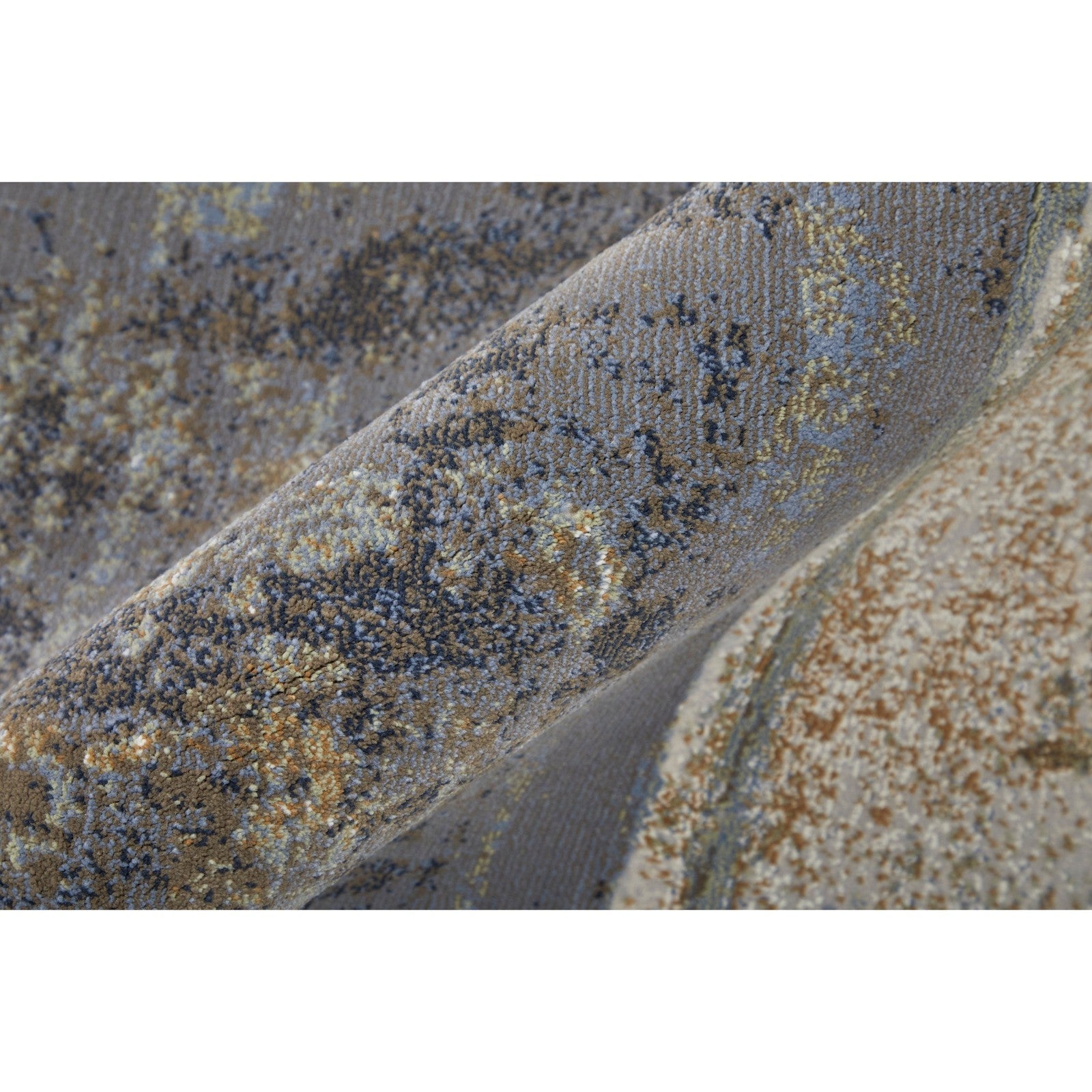 Feizy Clio 39LUF Modern Watercolor in Brown/Gray/Black