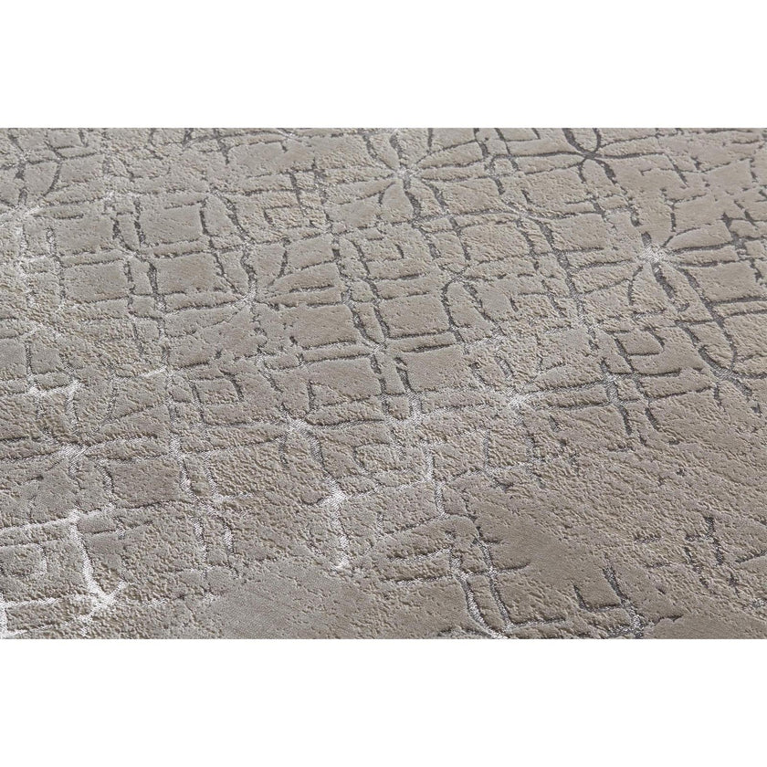Feizy Micah 3047F Modern Distressed Rug in Silver/Gray/White