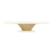 Michael Amini Fantosini Pedestal Dining Table - Creamy Pearl