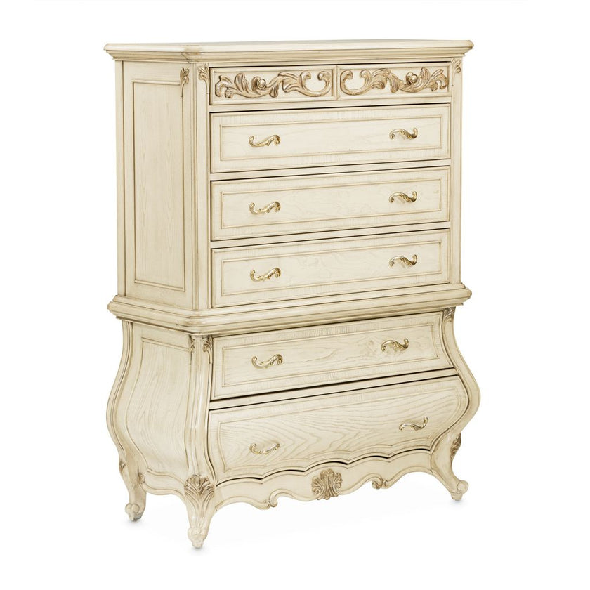 Michael Amini Platine de Royale 6-Drawer Chest - Champagne